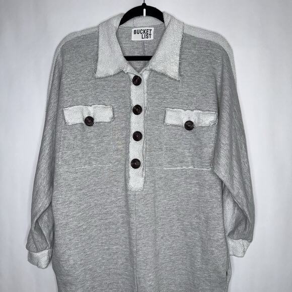 Bucketlist Women’s French Terry Jumpsuit Gray Size Small - Picture 2 of 7